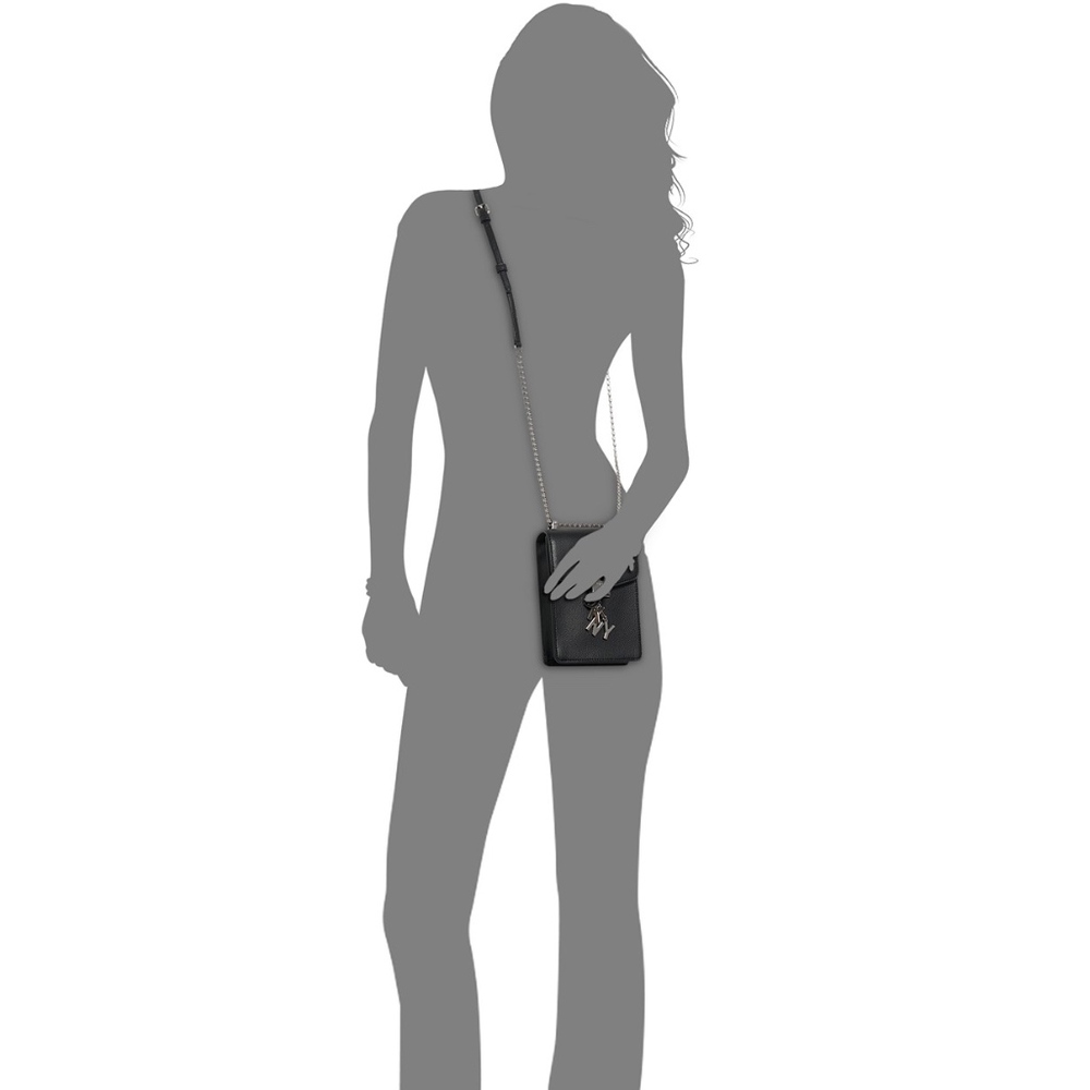 DKNY Elissa Pebble Leather Charm Chain Crossbody - Picture 3 of 6